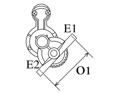 Côtes et dimensions du démarreur