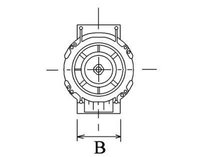 Côtes et dimensions de l'alternateur
