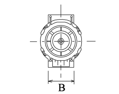 Côtes et dimensions de l'alternateur