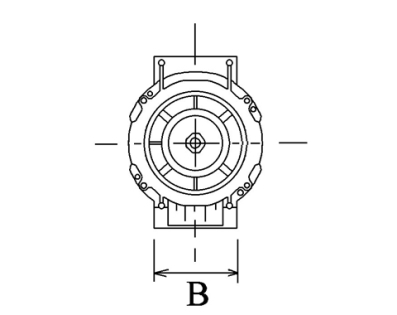 Côtes et dimensions de l'alternateur