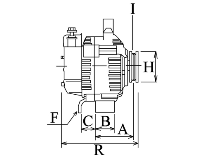 Côtes et dimensions de l'alternateur