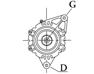 Côtes et dimensions de l'alternateur
