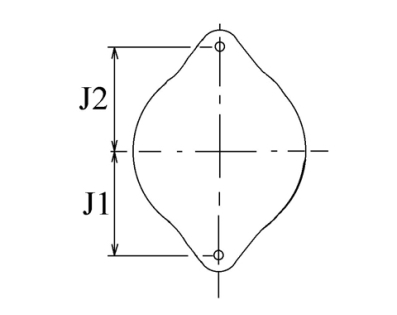 Côtes et dimensions de l'alternateur