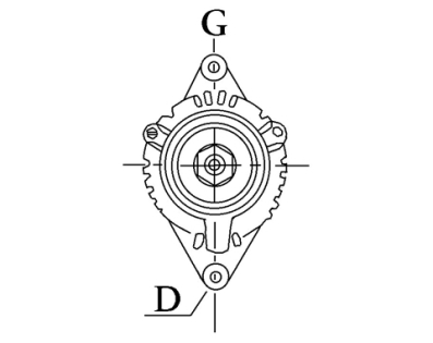 Côtes et dimensions de l'alternateur