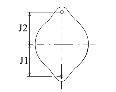 Côtes et dimensions de l'alternateur