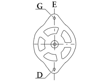 Côtes et dimensions de l'alternateur