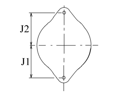 Côtes et dimensions de l'alternateur