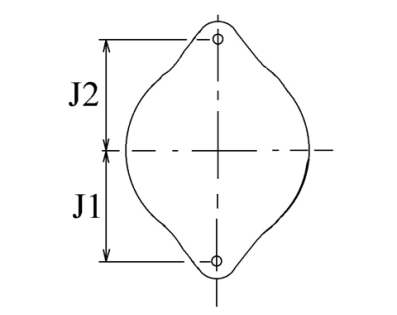 Côtes et dimensions de l'alternateur
