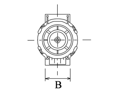 Côtes et dimensions de l'alternateur