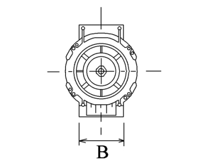 Côtes et dimensions de l'alternateur