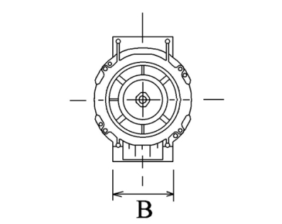 Côtes et dimensions de l'alternateur