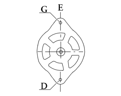 Côtes et dimensions de l'alternateur