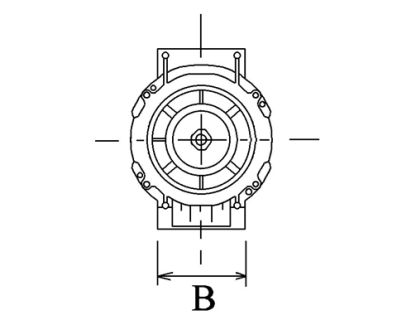 Côtes et dimensions de l'alternateur