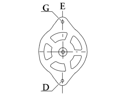 Côtes et dimensions de l'alternateur