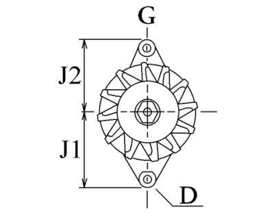 Côtes et dimensions de l'alternateur