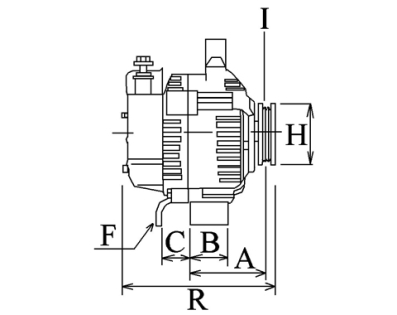 Côtes et dimensions de l'alternateur