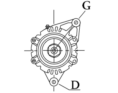 Côtes et dimensions de l'alternateur