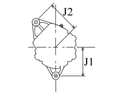 Côtes et dimensions de l'alternateur