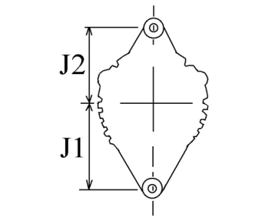 Côtes et dimensions de l'alternateur