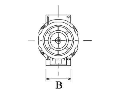 Côtes et dimensions de l'alternateur