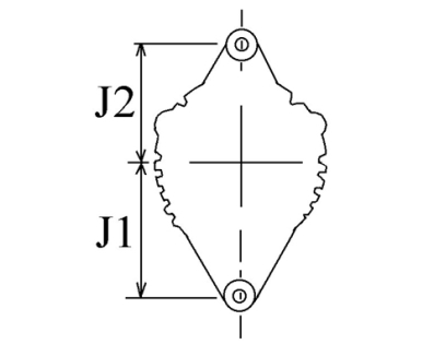 Côtes et dimensions de l'alternateur