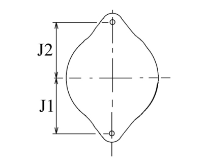 Côtes et dimensions de l'alternateur