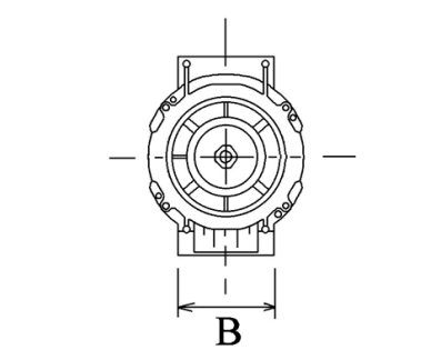 Côtes et dimensions de l'alternateur