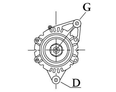 Côtes et dimensions de l'alternateur