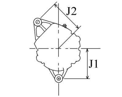 Côtes et dimensions de l'alternateur