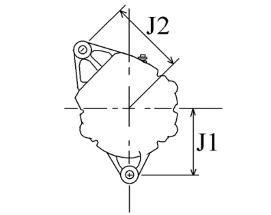 Côtes et dimensions de l'alternateur