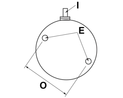 Côtes et dimensions de l'alternateur