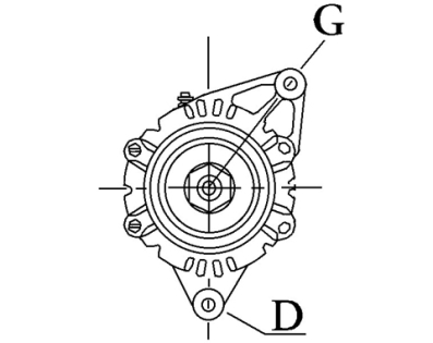 Côtes et dimensions de l'alternateur