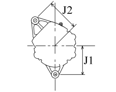 Côtes et dimensions de l'alternateur
