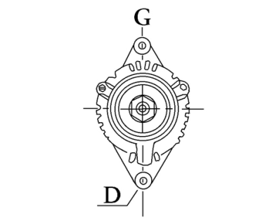 Côtes et dimensions de l'alternateur