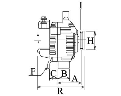 Côtes et dimensions de l'alternateur