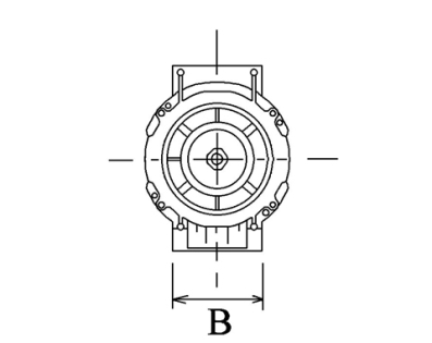 Côtes et dimensions de l'alternateur