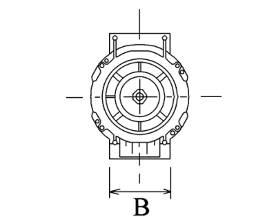 Côtes et dimensions de l'alternateur