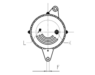 Côtes et dimensions de l'alternateur