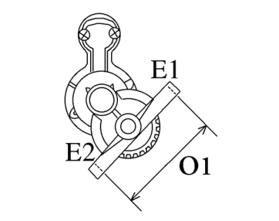 Côtes et dimensions du démarreur