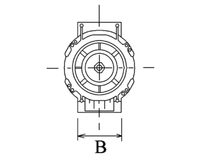 Côtes et dimensions de l'alternateur