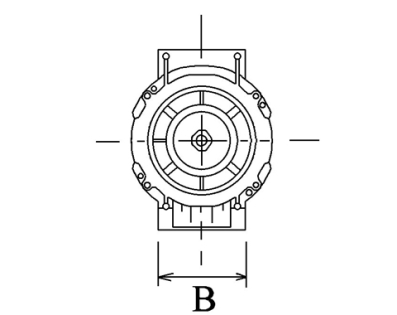 Côtes et dimensions de l'alternateur