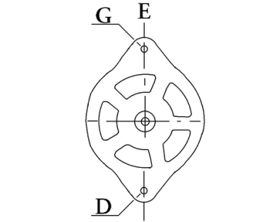Côtes et dimensions de l'alternateur