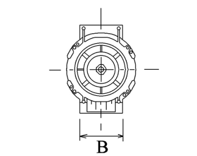 Côtes et dimensions de l'alternateur