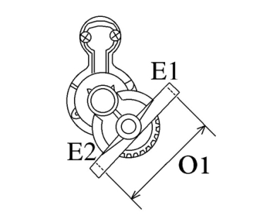 Côtes et dimensions du démarreur