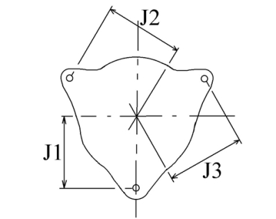 Côtes et dimensions de l'alternateur
