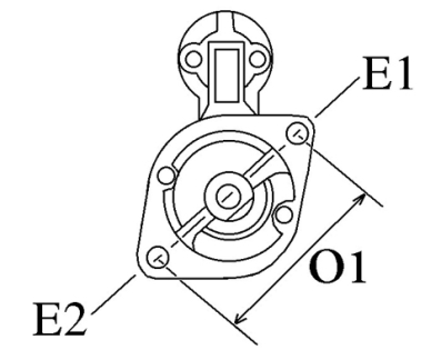 Côtes et dimensions du démarreur
