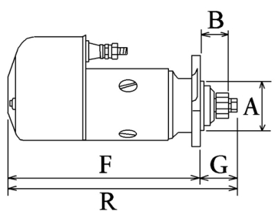 Côtes et dimensions du démarreur
