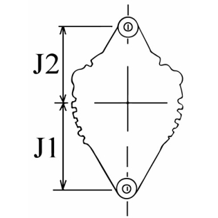 Côtes et dimensions de l'alternateur